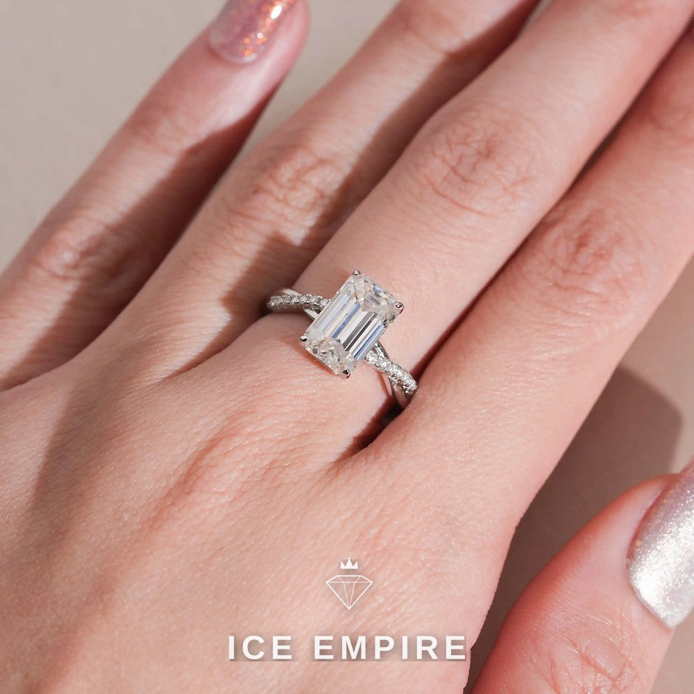 Iced Out Gold Plated Moissanite Wedding Band