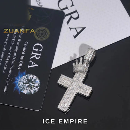 Iced Out Baguette 925 Silver Moissanite Ring