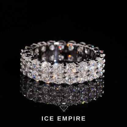 Iced Out 925 Silver Lab Grown Diamond Ring