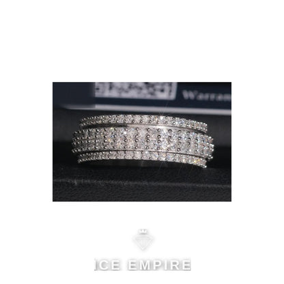Iced Out 925 Silver Moissanite Ring