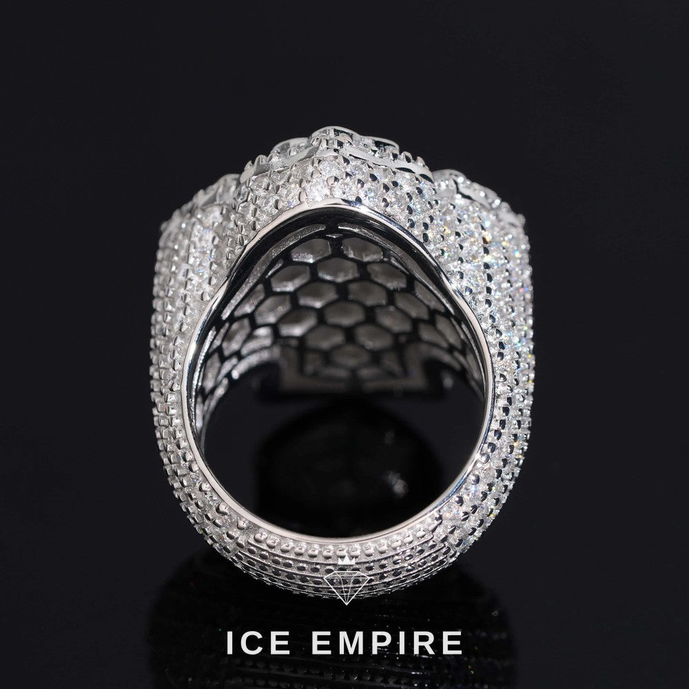 Iced Out Baguette Gold Plated Moissanite Ring