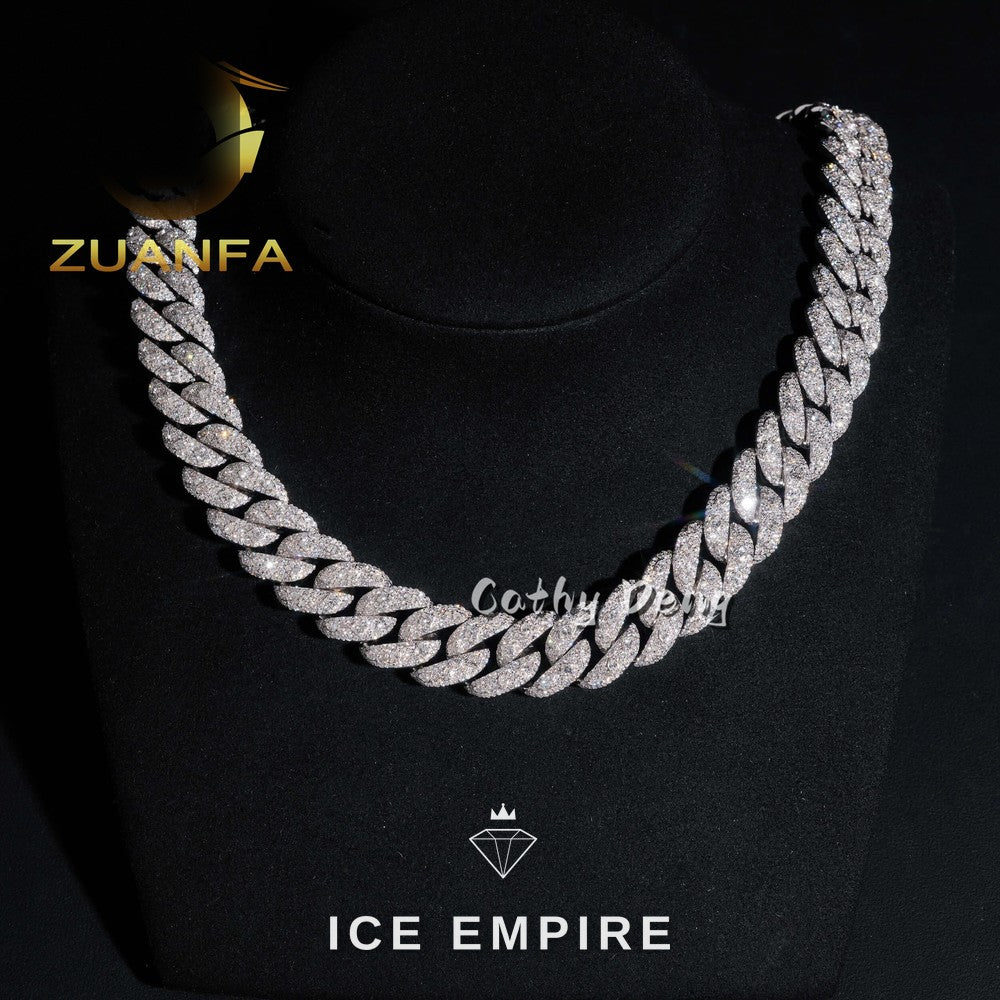 Iced Out Rose Gold Plated Cuban Chain