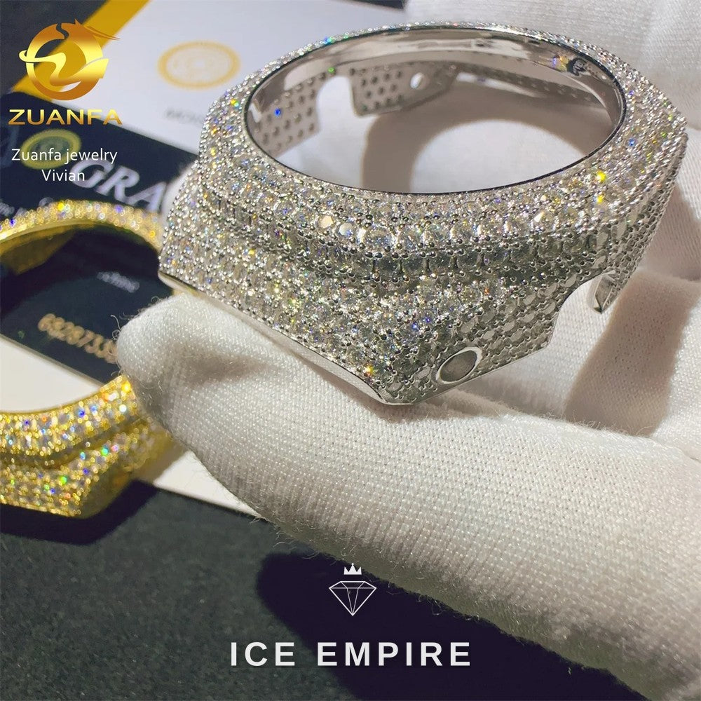 Iced Out 925 Silver Moissanite Watch