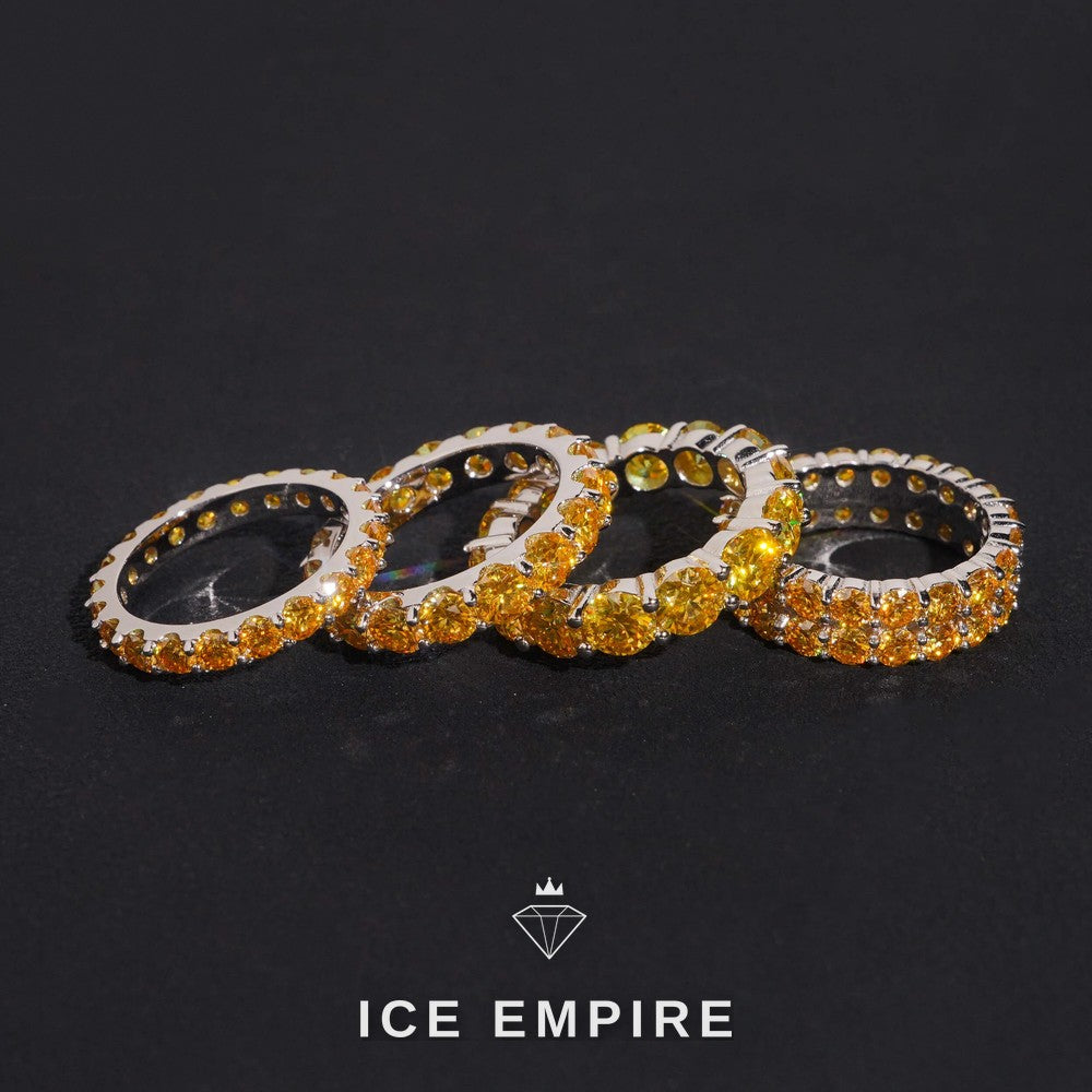 Iced Out 925 Silver Moissanite Ring