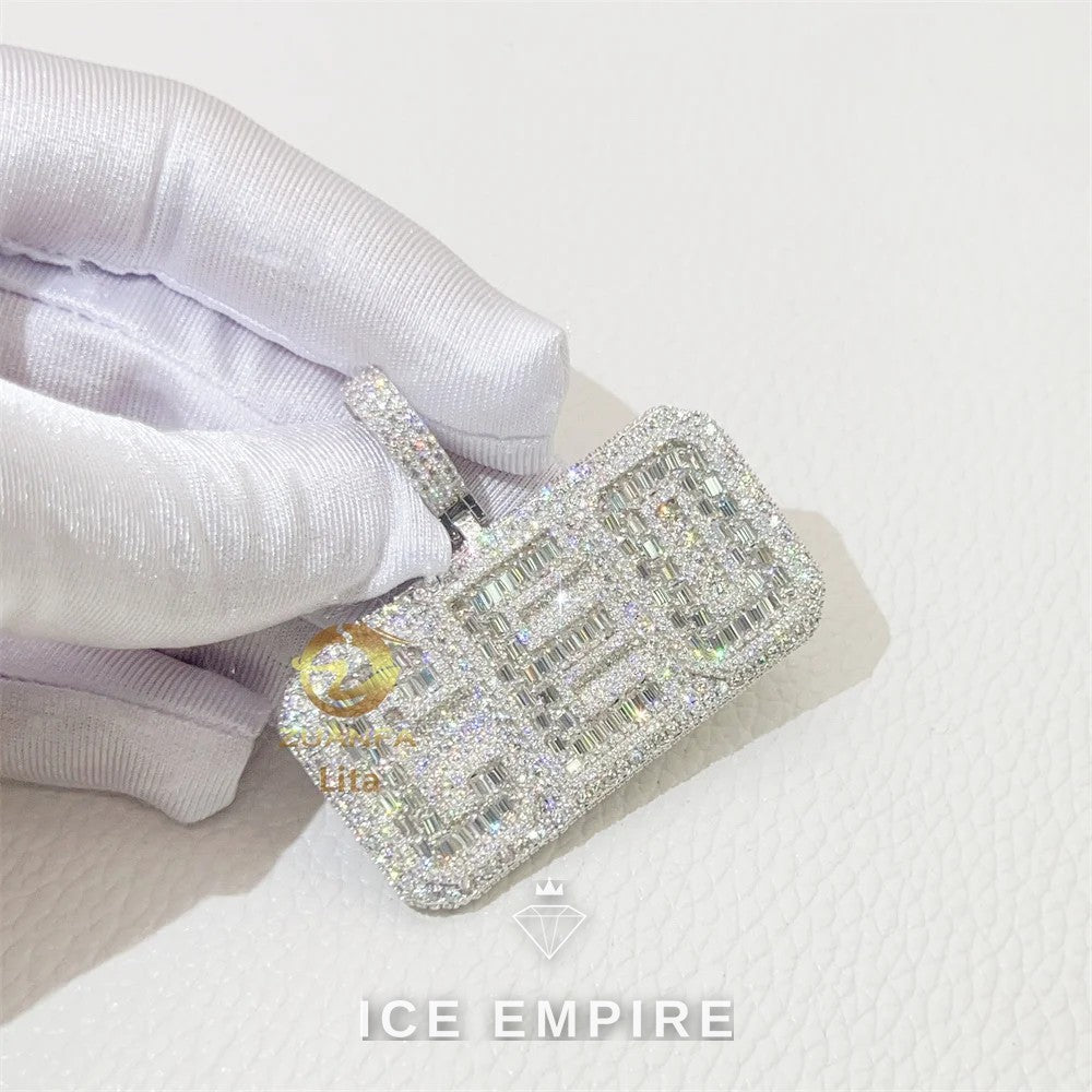 Iced Out 925 Silver Moissanite Pendant