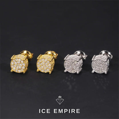 Iced Out Cluster 925 Silver Lab Grown Diamond Earrings