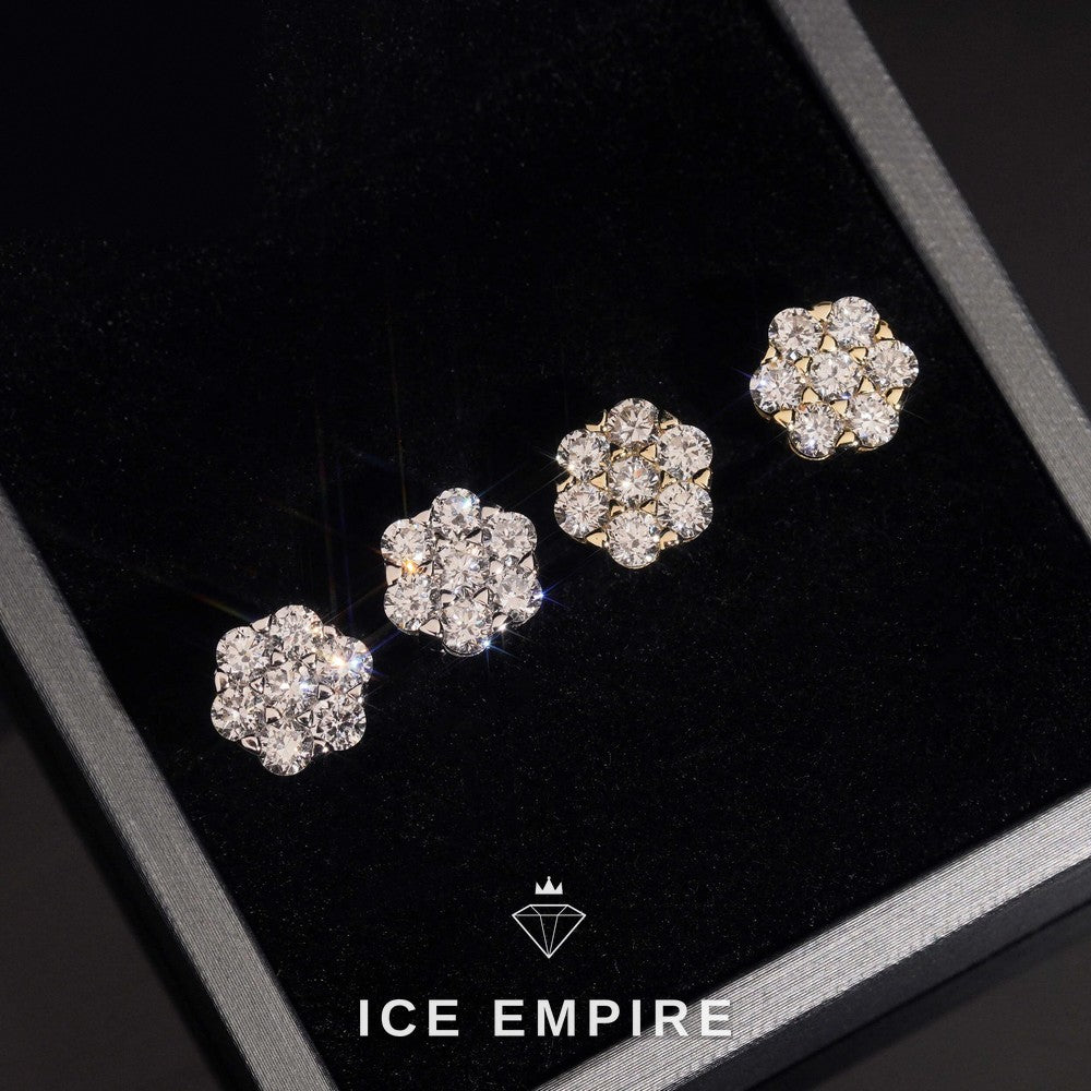 Iced Out Rose Gold Plated Lab Grown Diamond Earrings