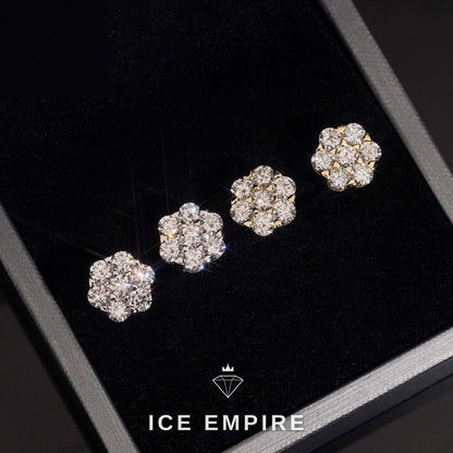 Iced Out Rose Gold Plated Lab Grown Diamond Earrings