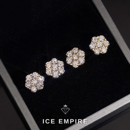 Iced Out Rose Gold Plated Lab Grown Diamond Earrings