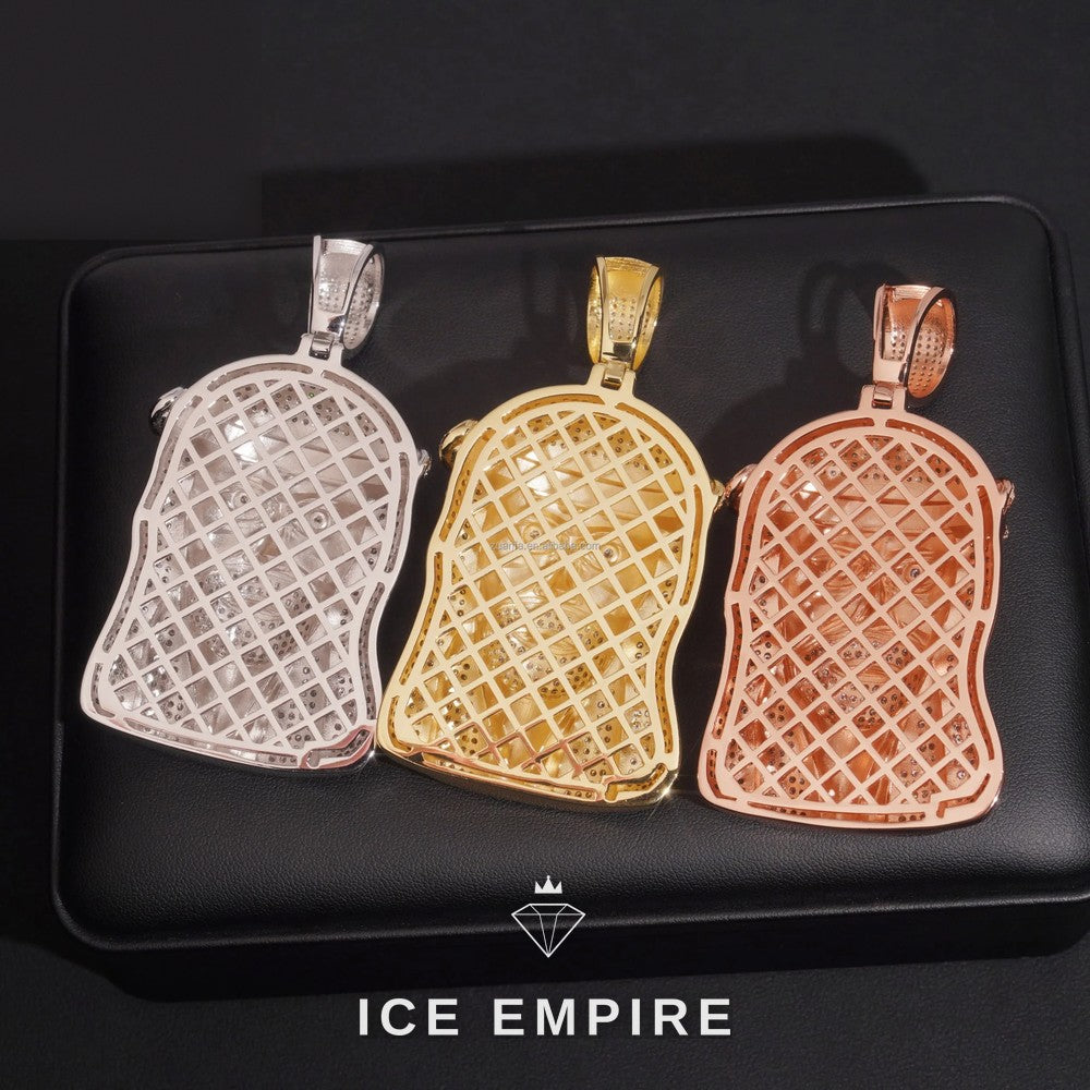 Iced Out Rose Gold Plated Moissanite Pendant