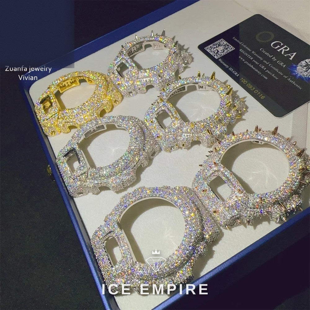 Iced Out 925 Silver Moissanite Watch