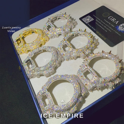 Iced Out 925 Silver Moissanite Watch