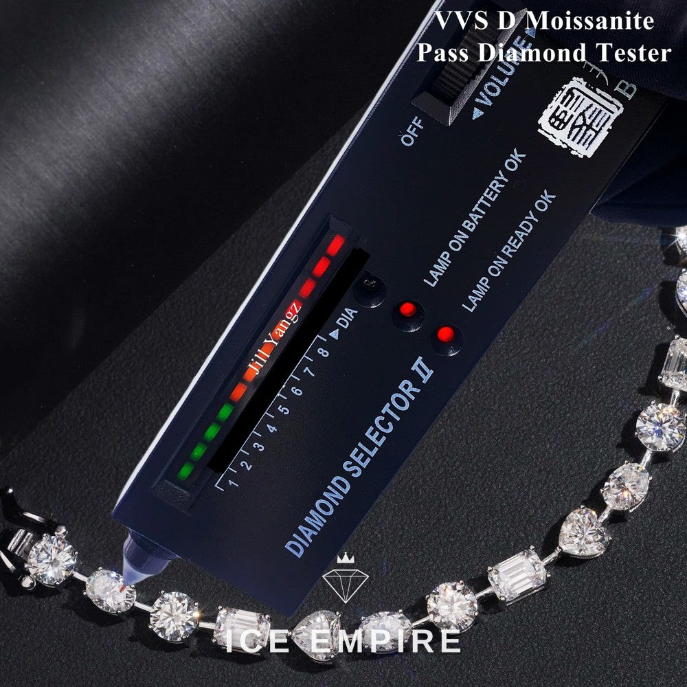 Iced Out Heart Rose Gold Plated Moissanite Cuban Chain
