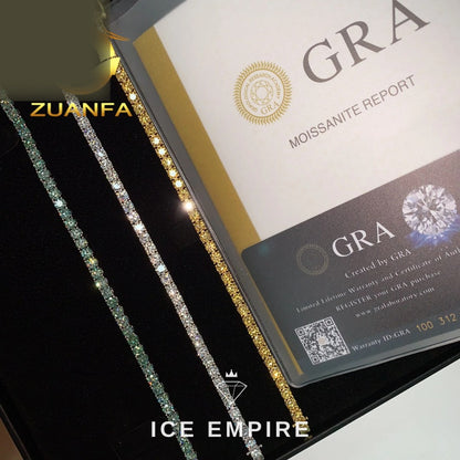 Iced Out Rose Gold Plated Moissanite Cuban Chain