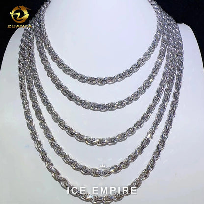 Iced Out 18K Gold Moissanite Cuban Chain