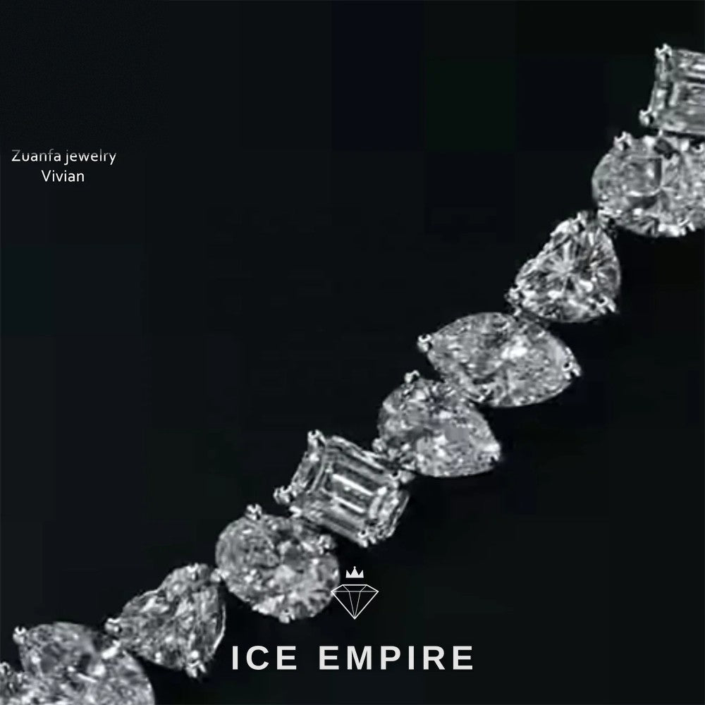 Iced Out Rose Gold Plated Moissanite Cuban Chain