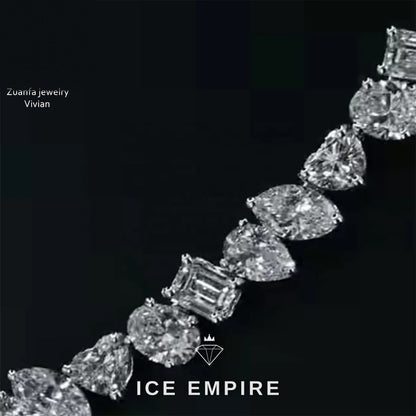 Iced Out Rose Gold Plated Moissanite Cuban Chain