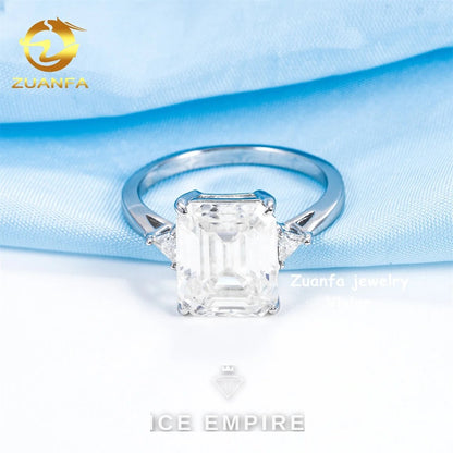 Iced Out 925 Silver Moissanite Ring
