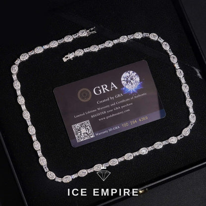 Iced Out Rose Gold Plated Moissanite Cuban Chain