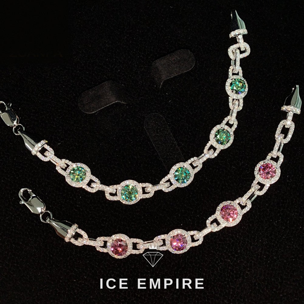 Iced Out 925 Silver Moissanite Bracelet