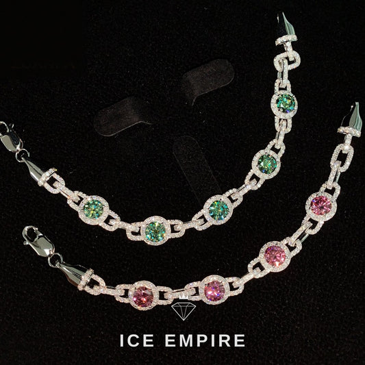 Iced Out 925 Silver Moissanite Bracelet