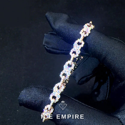 Iced Out 925 Silver Moissanite Bracelet