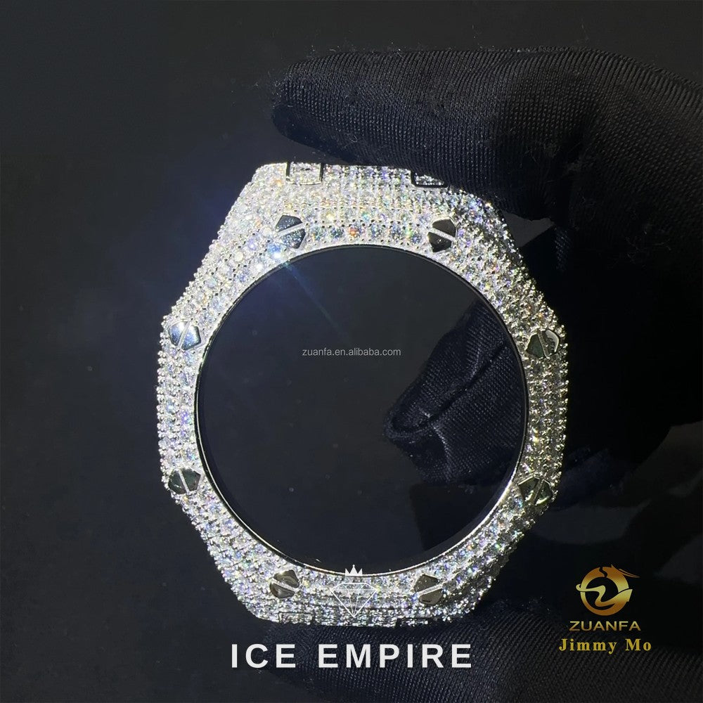 Iced Out 925 Silver Moissanite Watch