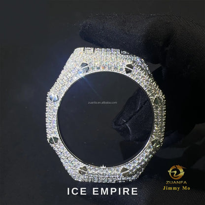 Iced Out 925 Silver Moissanite Watch