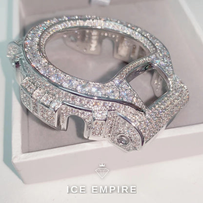 Iced Out 925 Silver Moissanite Watch