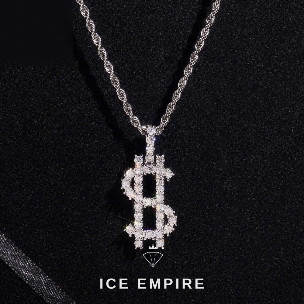 Iced Out Rose Gold Plated Moissanite Pendant