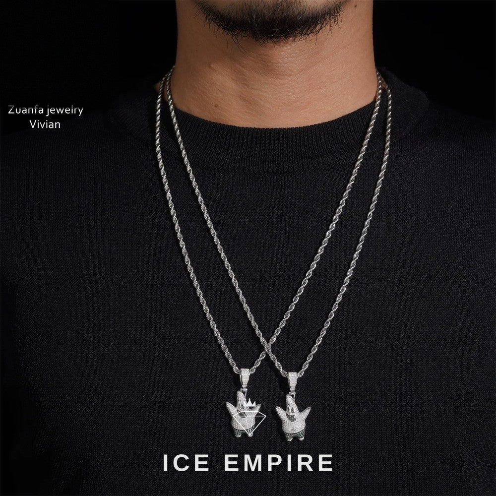 Iced Out 925 Silver Moissanite Pendant
