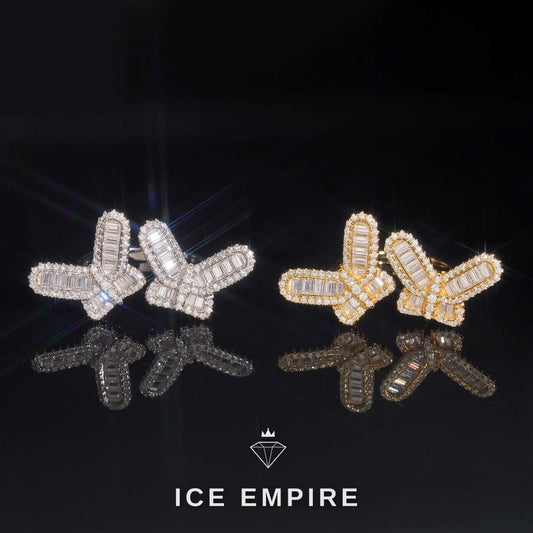 Iced Out Baguette Gold Plated Moissanite Ring