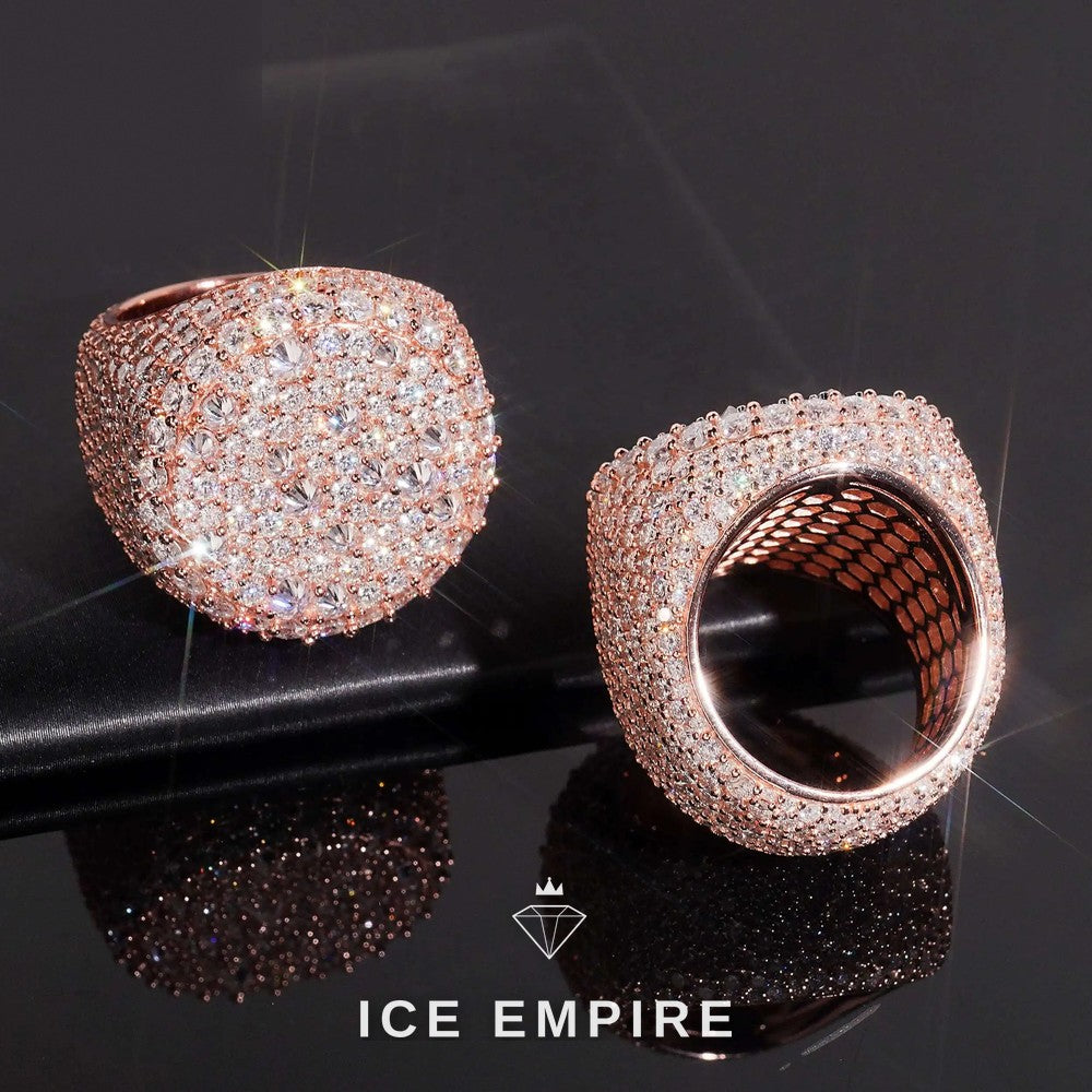 Iced Out 925 Silver Moissanite Ring