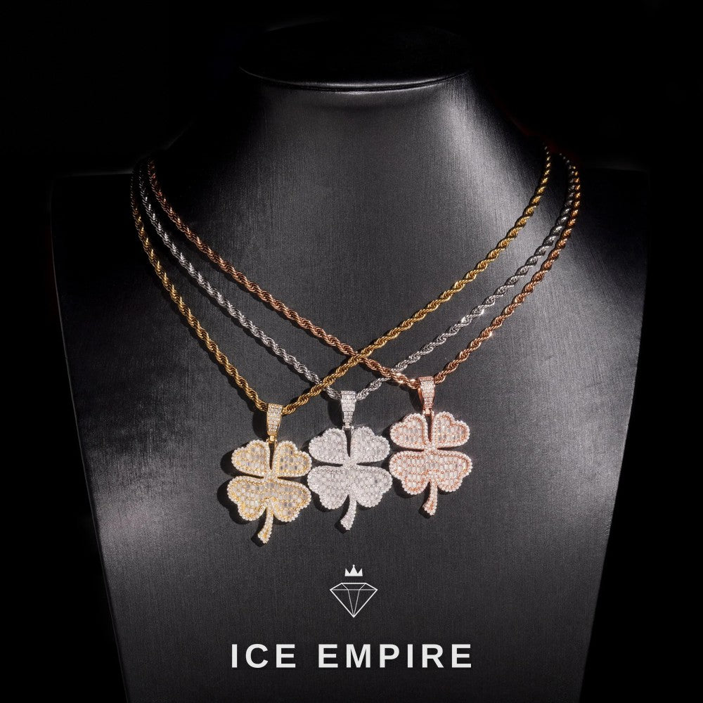 Iced Out Rose Gold Plated Moissanite Pendant