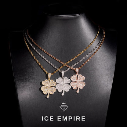 Iced Out Rose Gold Plated Moissanite Pendant