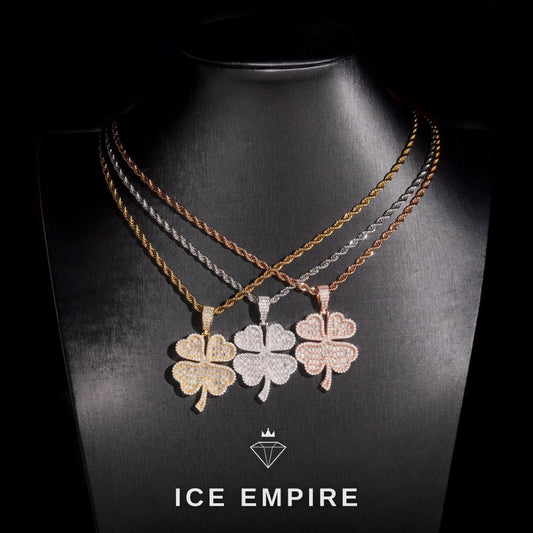 Iced Out Rose Gold Plated Moissanite Pendant