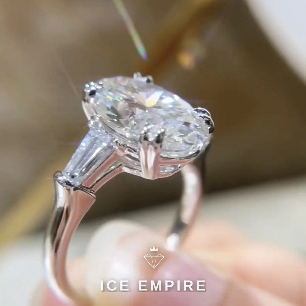 Iced Out 14K Gold Lab Grown Diamond Ring