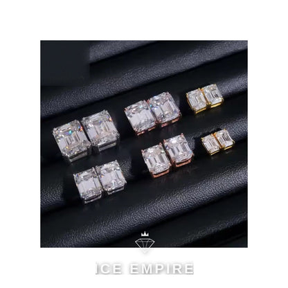 Iced Out 925 Silver Moissanite Earrings