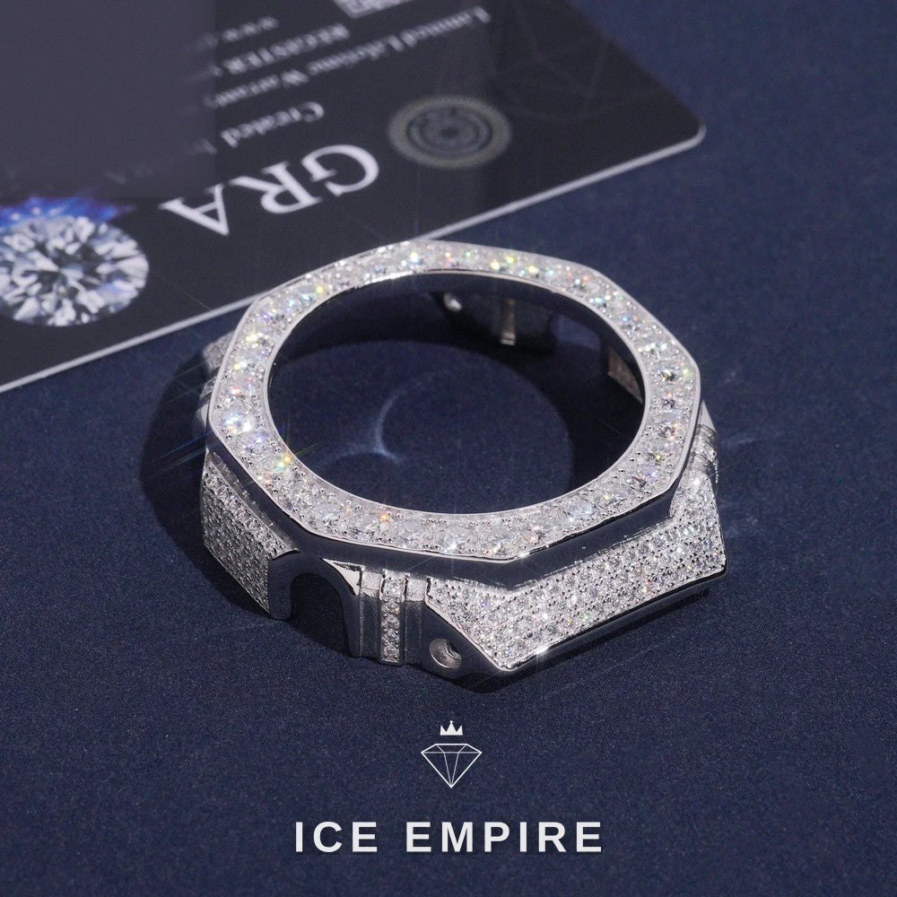 Iced Out 925 Silver Moissanite Watch