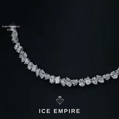 Iced Out Rose Gold Plated Moissanite Cuban Chain