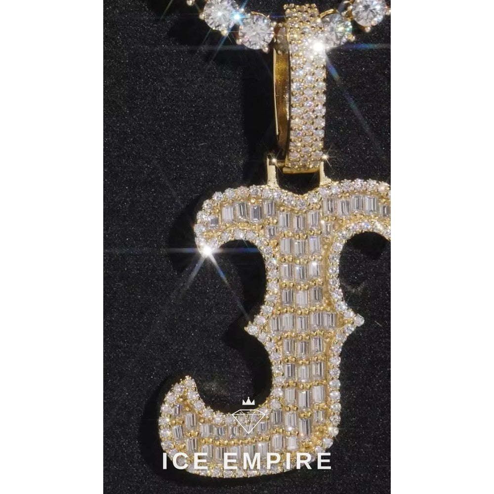 Iced Out 925 Silver Pendant