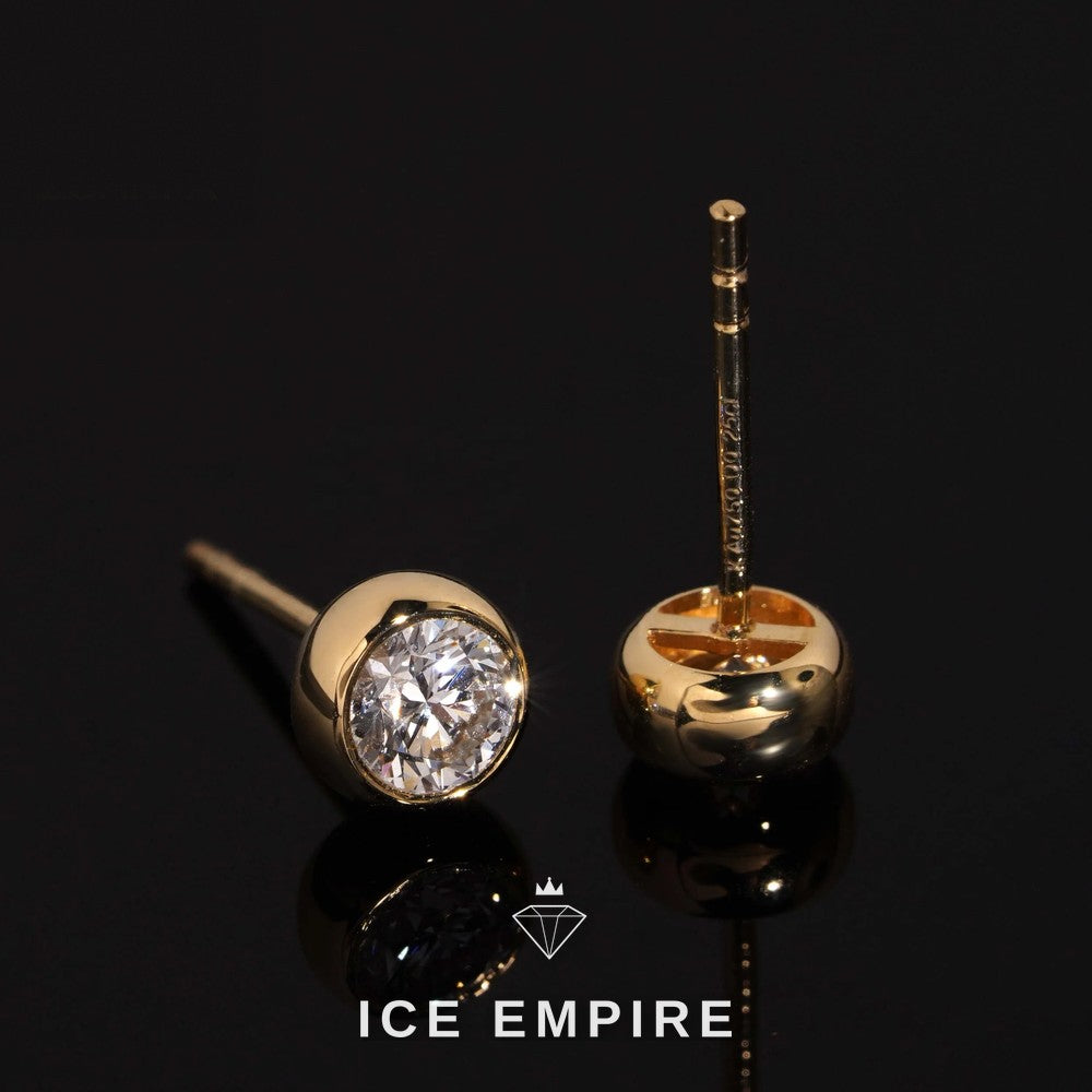 Iced Out 18K Gold Lab Grown Diamond Earrings
