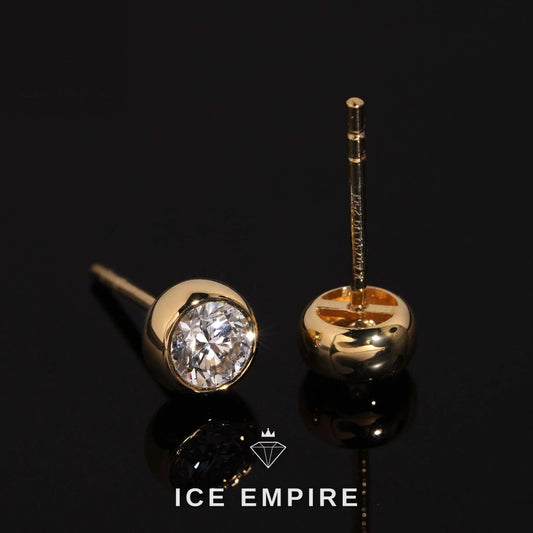 Iced Out 18K Gold Lab Grown Diamond Earrings