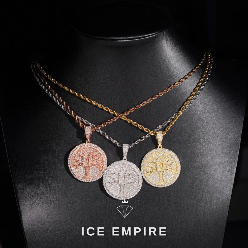 Iced Out Rose Gold Plated Moissanite Pendant