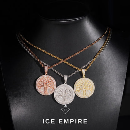 Iced Out Rose Gold Plated Moissanite Pendant