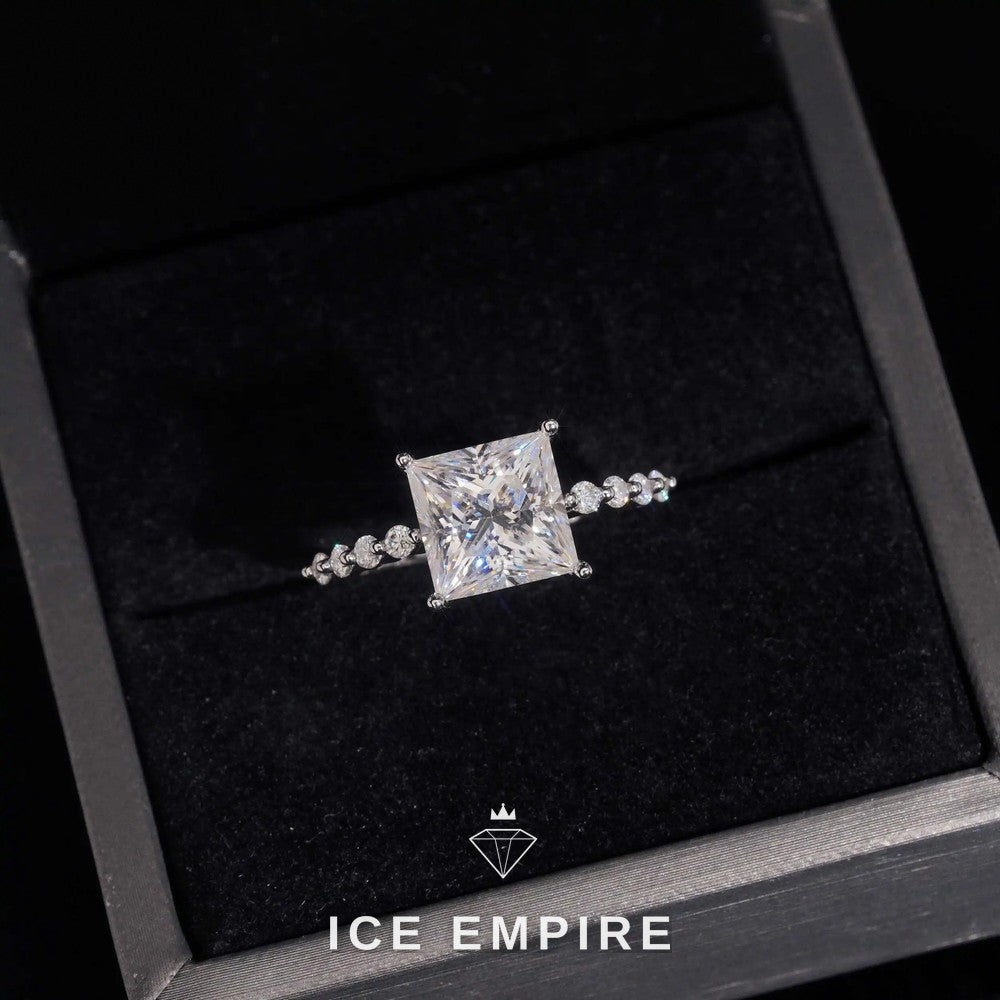 Iced Out Gold Plated Moissanite Wedding Band