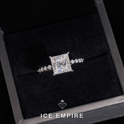 Iced Out Gold Plated Moissanite Wedding Band