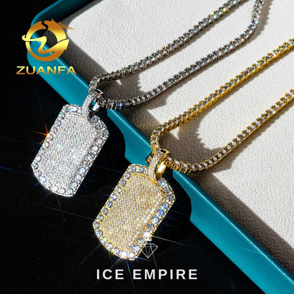 Iced Out Rose Gold Plated Moissanite Pendant