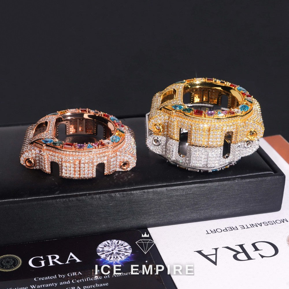 Iced Out Gold Plated Moissanite Watch
