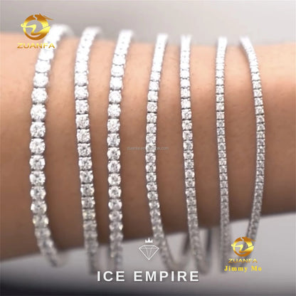 Iced Out Gold Plated Lab Grown Diamond Tennis Chain